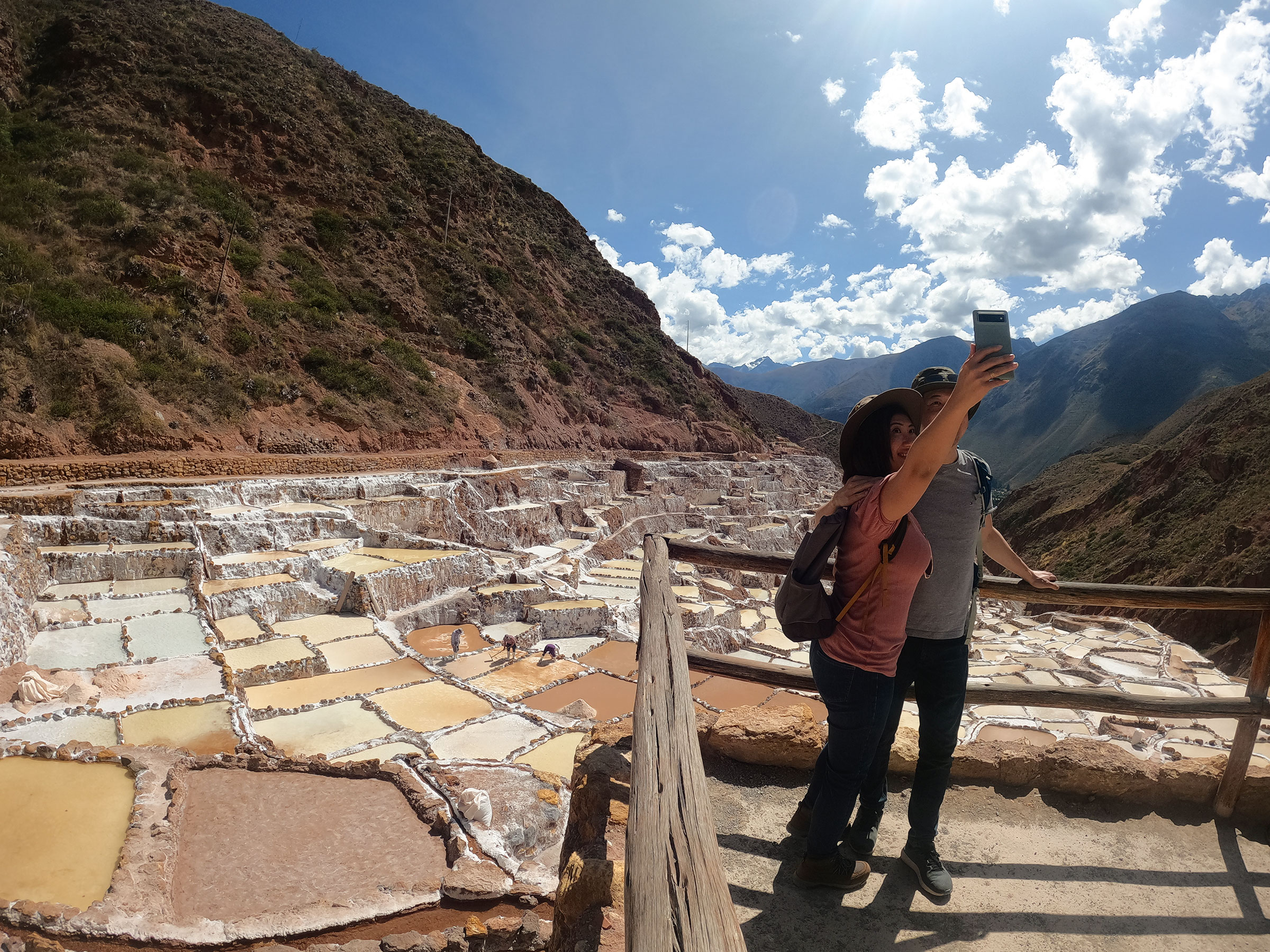 Maras Salt Flats from Urubamba Peru